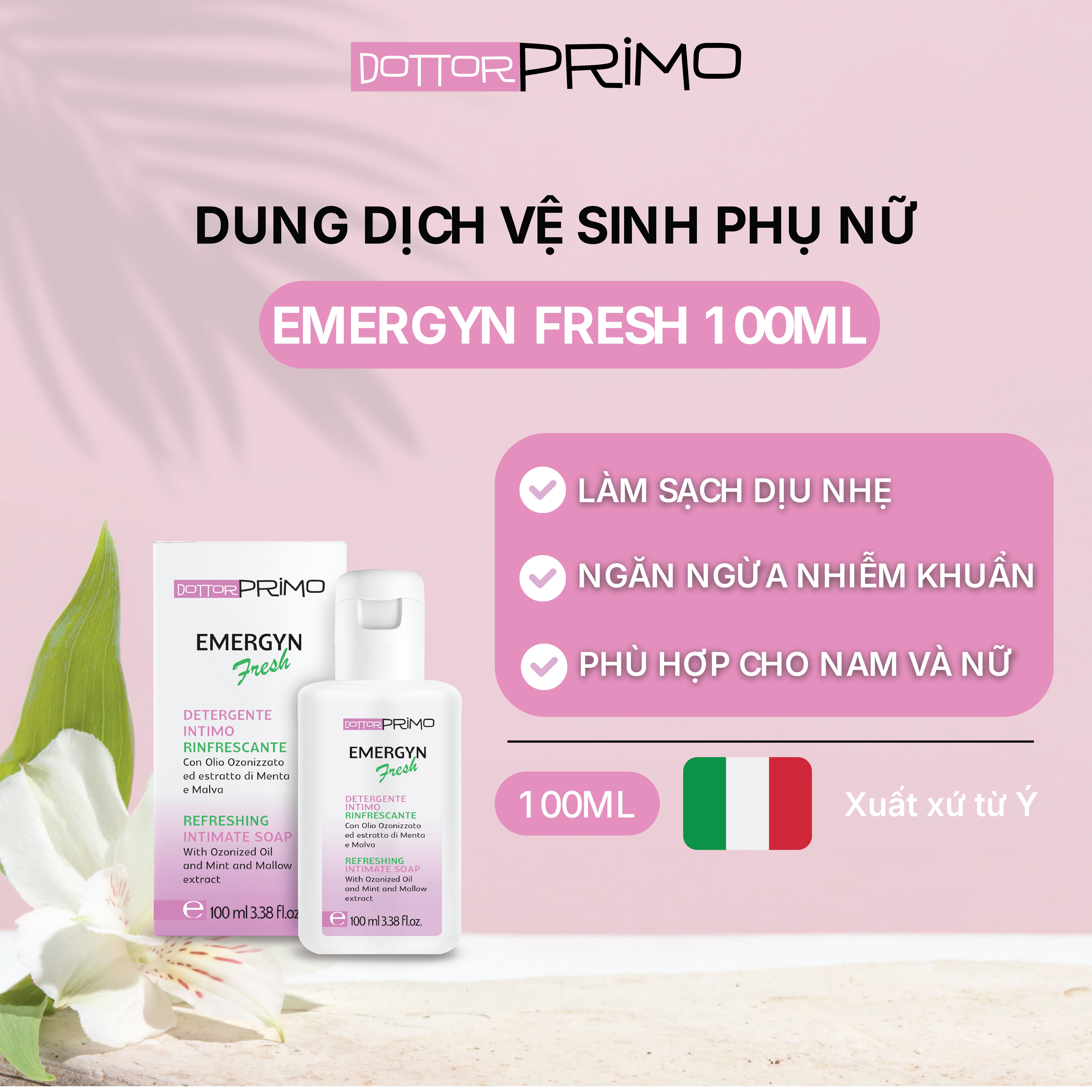 Gel vệ sinh vùng kín hàng ngày DottorPrimo Emergyn Fresh