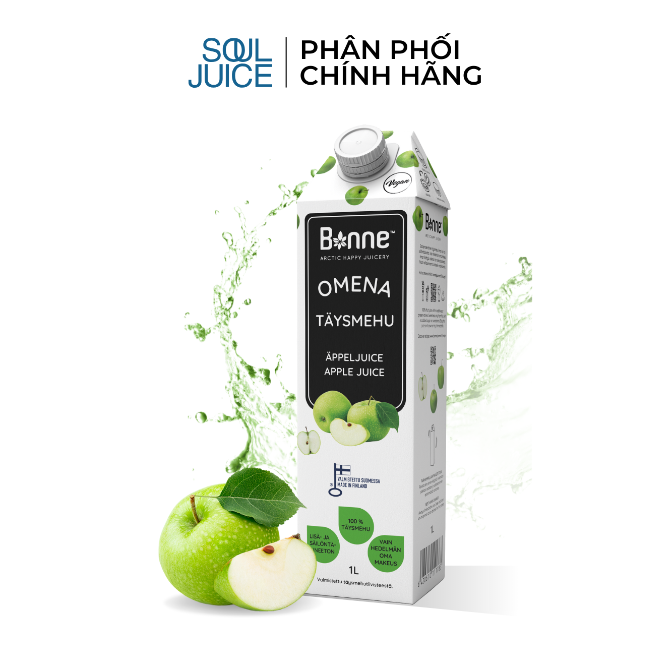 Nước ép quả táo xanh BONNE 1 lít - Phân phối chính hãng