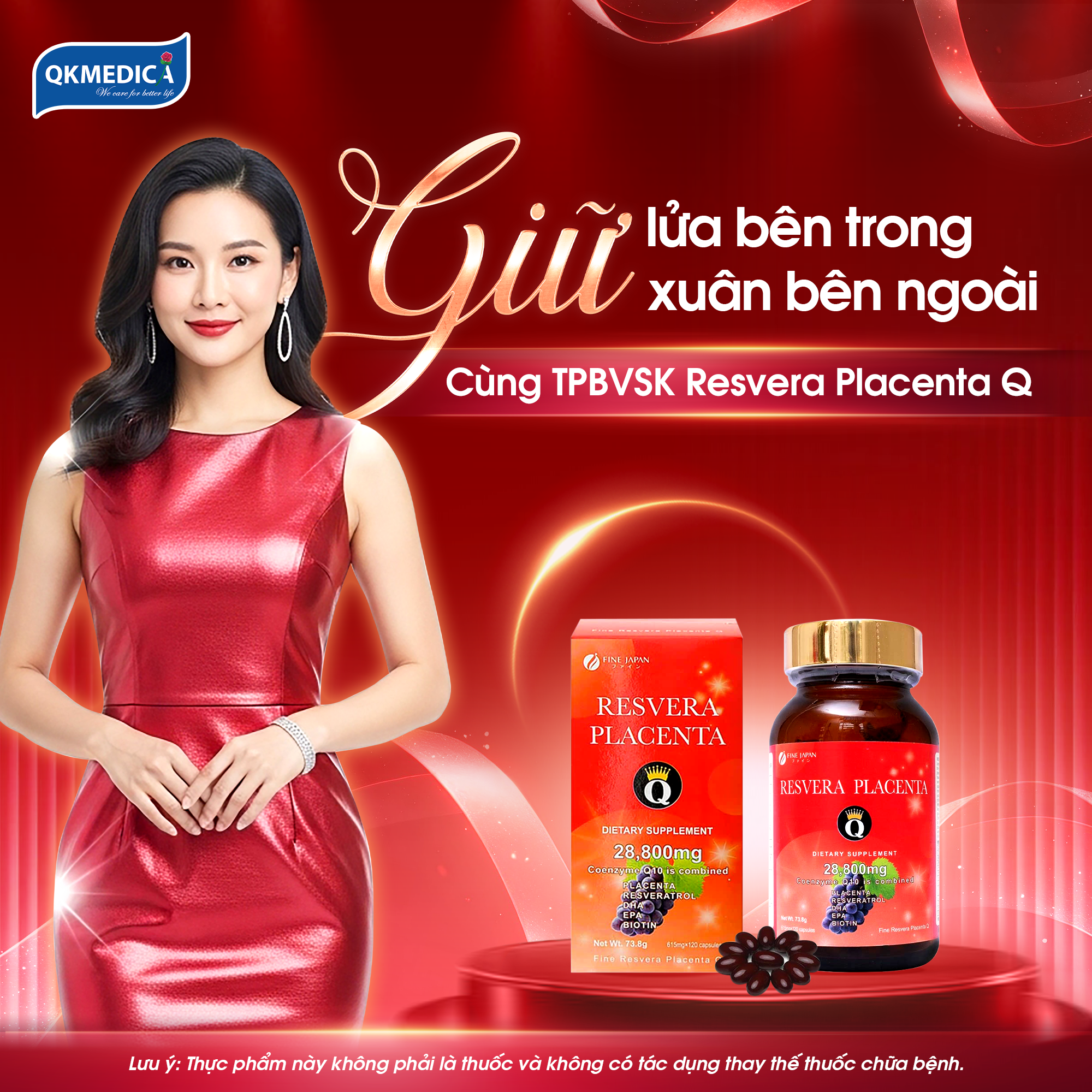 (HSD:12/12/26) Thực phẩm bảo vệ sức khỏe Resvera Placenta Q (hộp 120 viên) - 7