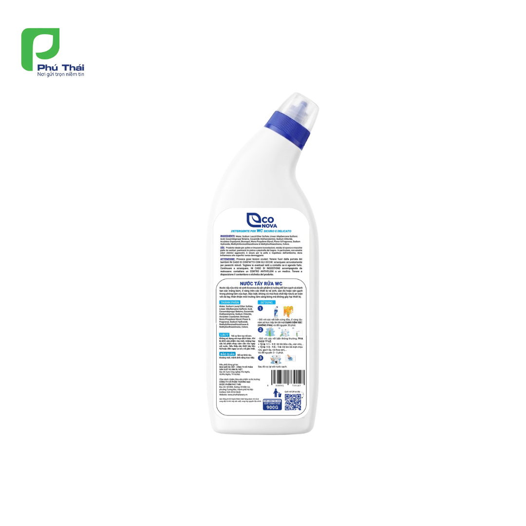 Nước tẩy rửa nhà vệ sinh Econova (Chai 900g)