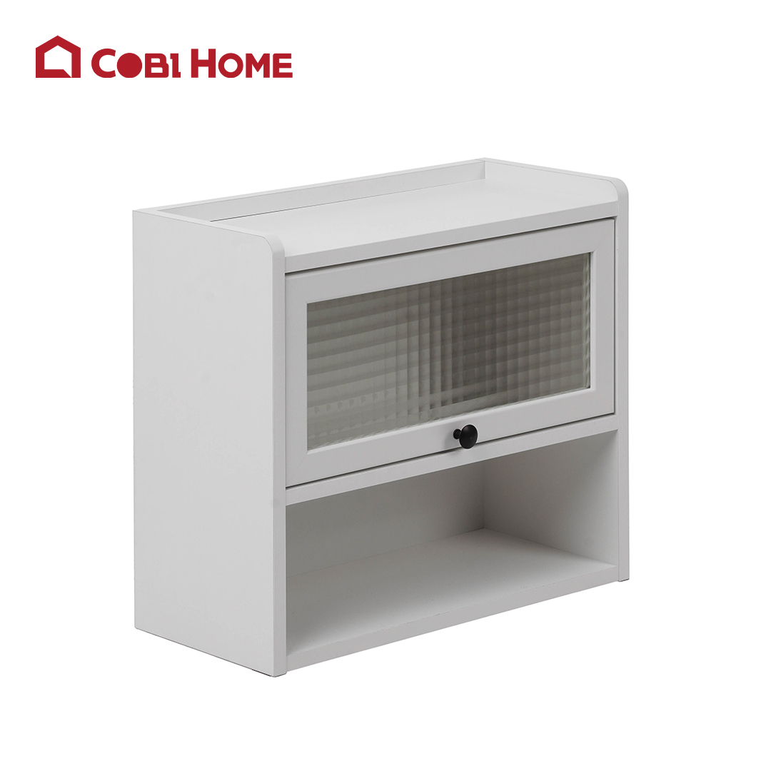 Kệ Mini Nookie DOWN 470x200 – Trắng Vân Gỗ – MDF Phủ Giấy_391399