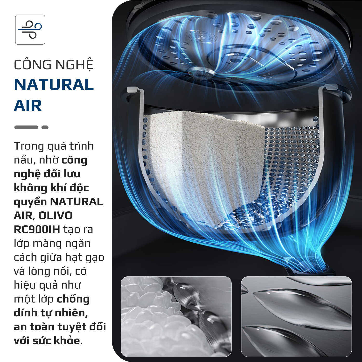 Nồi cơm cao tần OLIVO RC900IH - 6