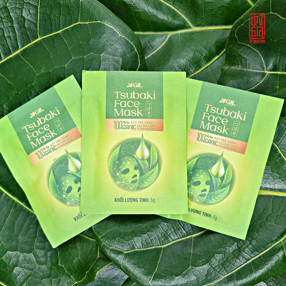 Bột trà xanh đắp mặt GIL Tsubaki Face Mask-duoc-ban-tai-Phan Tuyetmai