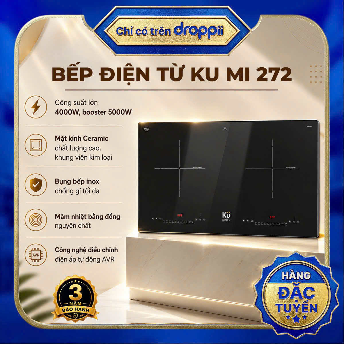 Bếp điện từ KUCHEN KU MI272 - Phân phối chính hãng