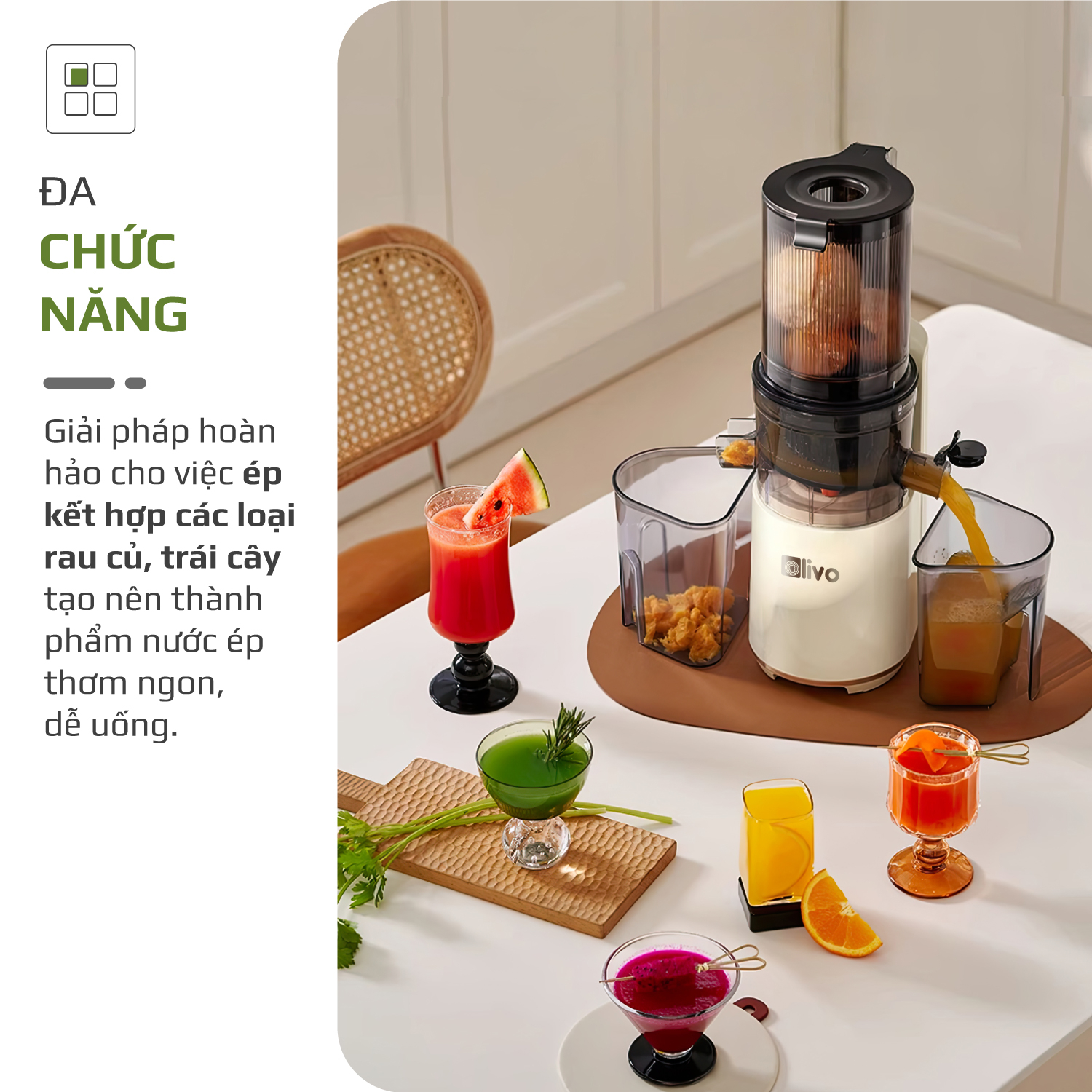 Máy ép chậm OLIVO SJ2000 - 8