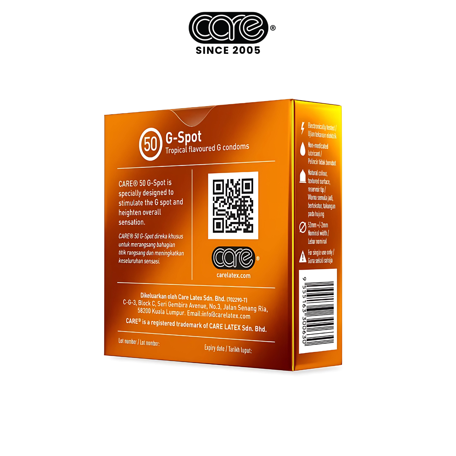 Bao cao su CARE 50 gân gai - hương rừng nhiệt đới (hộp 3 bcs) - 7