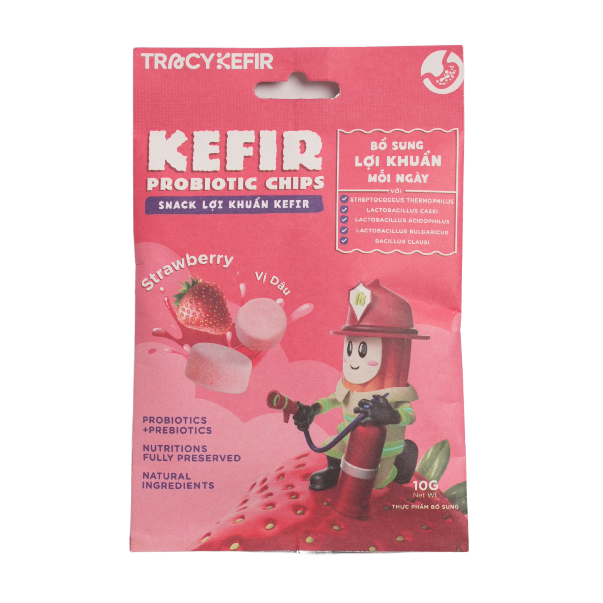 Snack lợi khuẩn kefir vị dâu