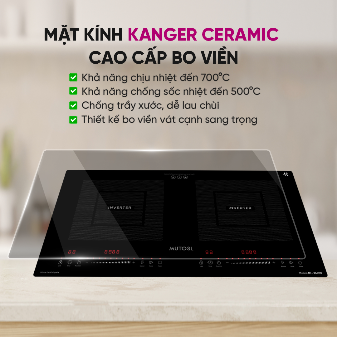 Bếp từ đôi Malaysia Mutosi MI-268KB
