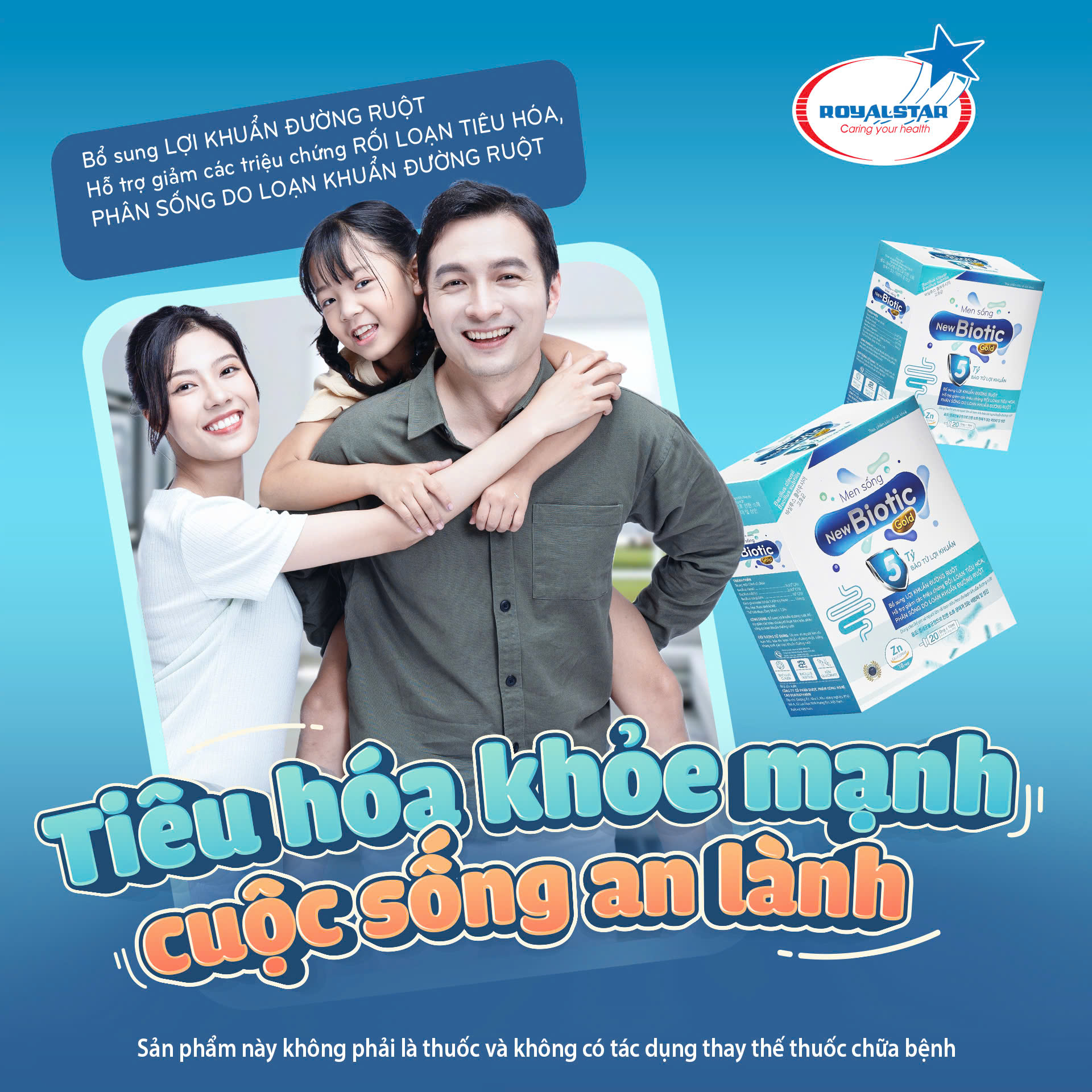 Men sống New Biotic Gold – Bổ sung 5 tỷ lợi khuẩn, hỗ trợ tiêu hóa và đường ruột