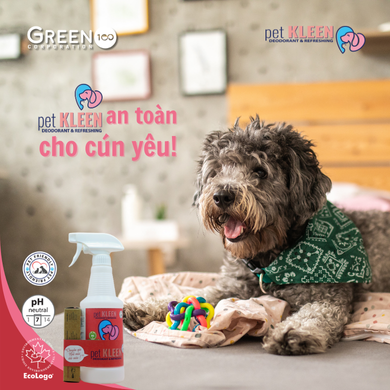 Bộ vi sinh khử mùi thú cưng Pet Kleen (1 chai 500ml + 3 ống 5ml)