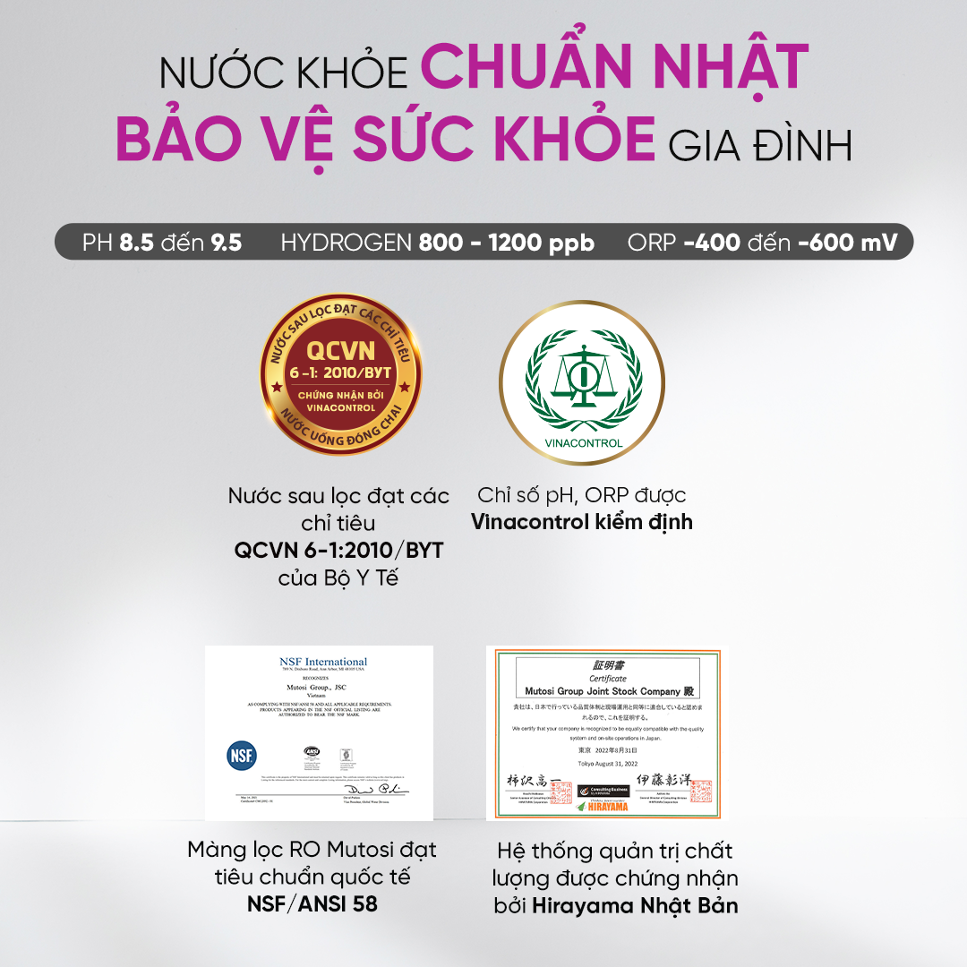 Máy lọc nước Ion Kiềm Hydrogen Nóng Lạnh Nguội Truesmart MP-TS1028H