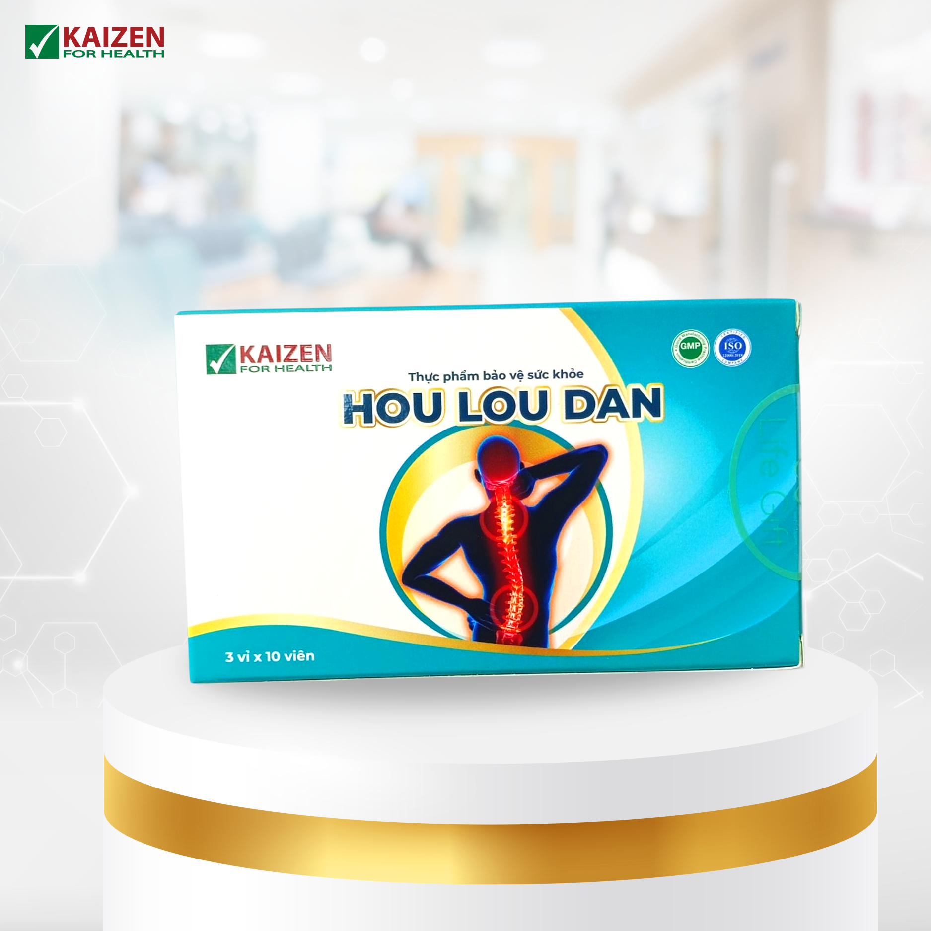 Viên uống Hou Lou Dan hỗ trợ giảm viêm khớp, thoái hóa khớp (30 viên)