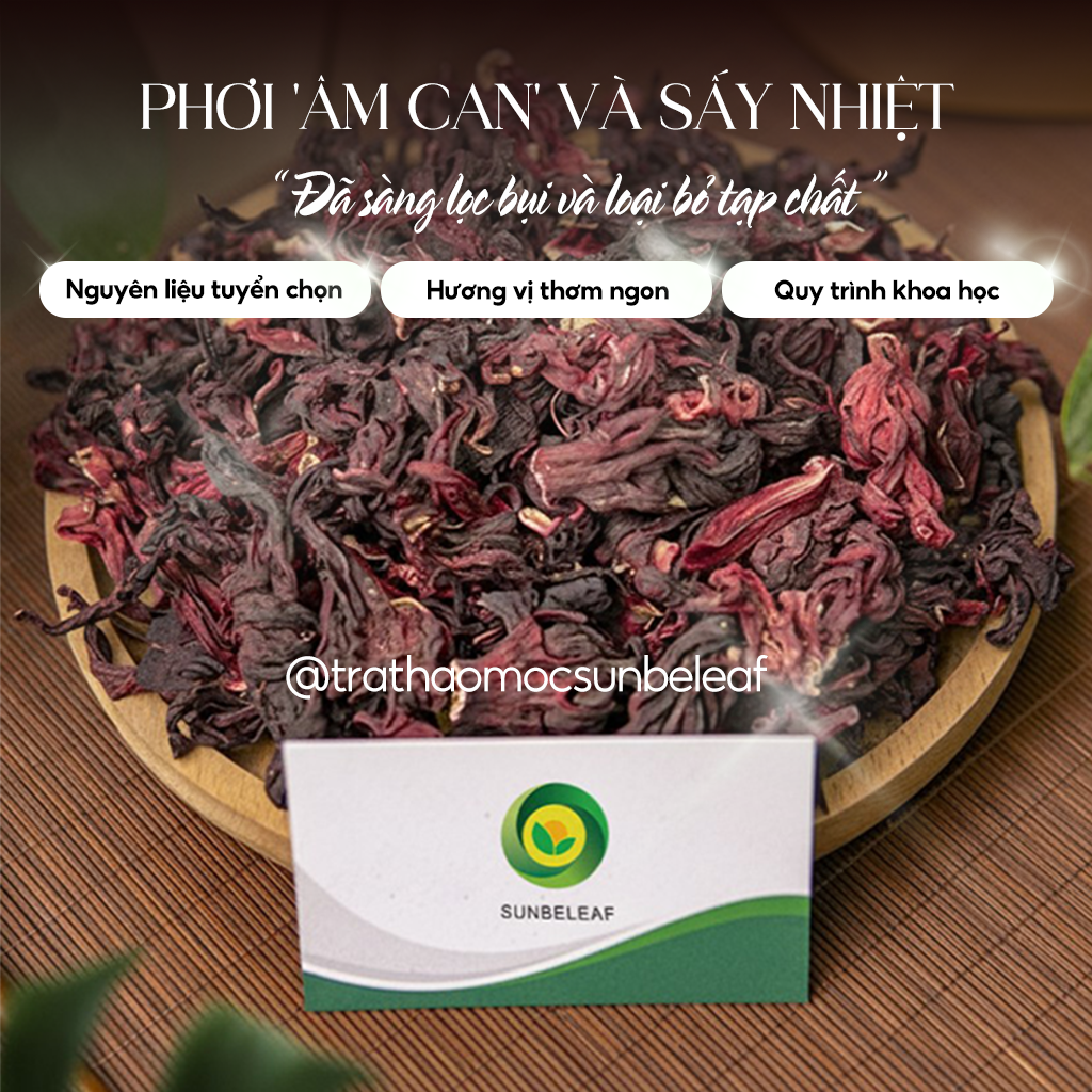 Trà Hoa Atiso Đỏ Sunbeleaf (Bụp Giấm) - Thức Uống Thanh Mát Dễ Chịu - Túi Zip 100g