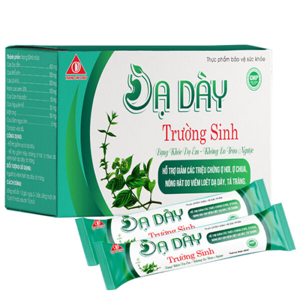 Dạ Dày Trường Sinh hỗ trợ giảm acid dạ dày, triệu chứng ợ hơi, ợ chua (10 gói/ hộp) - Phân phối chính hãng