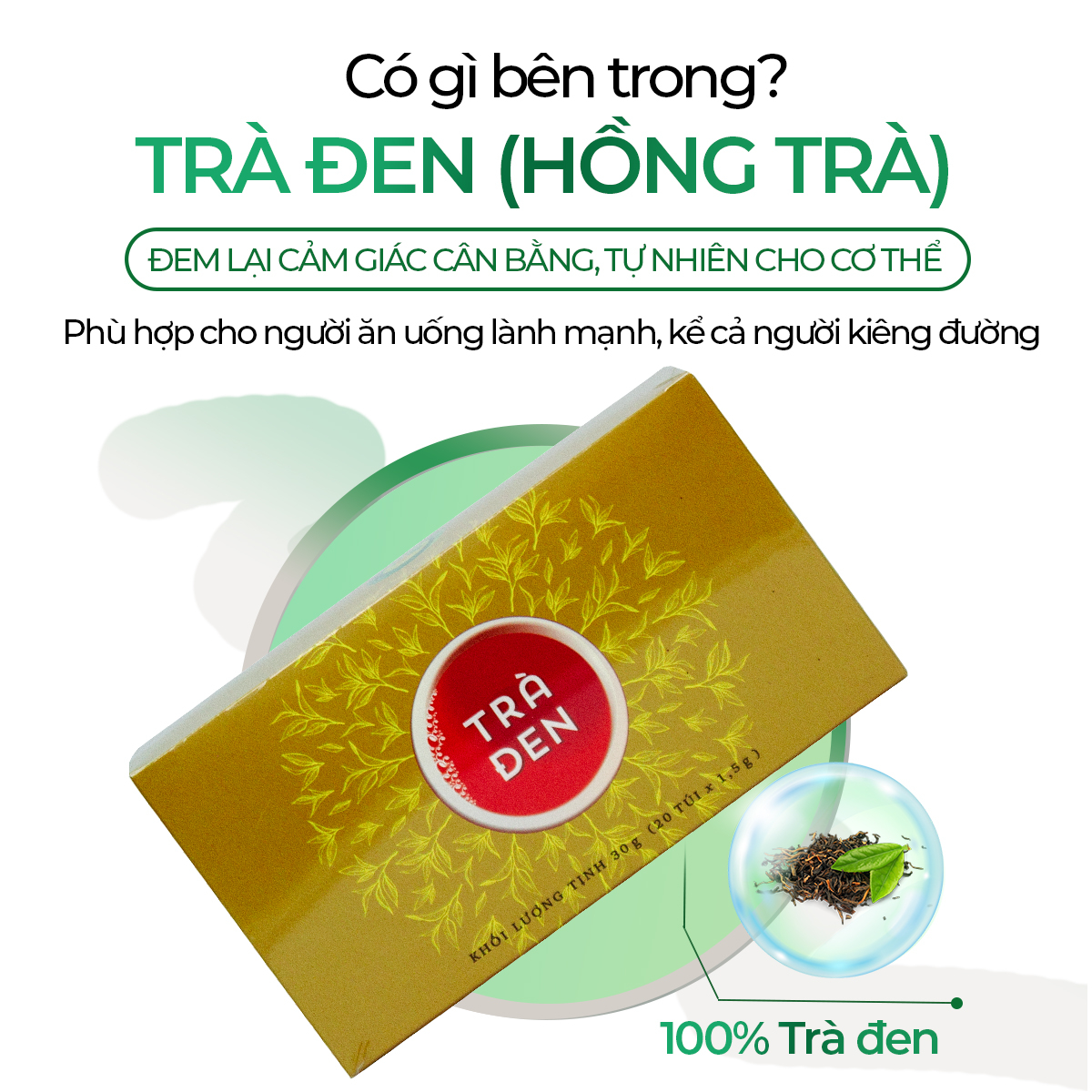 Trà Đen (Hồng Trà) Sunbeleaf - Mang Lại Cảm Giác Tỉnh Táo, Sảng Khoái Mỗi Ngày - Hộp 20 Gói - 5