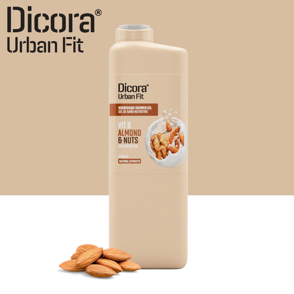 Sữa tắm DICORA URBAN FIT vitamin B hạnh nhân và các loại hạt 750ml