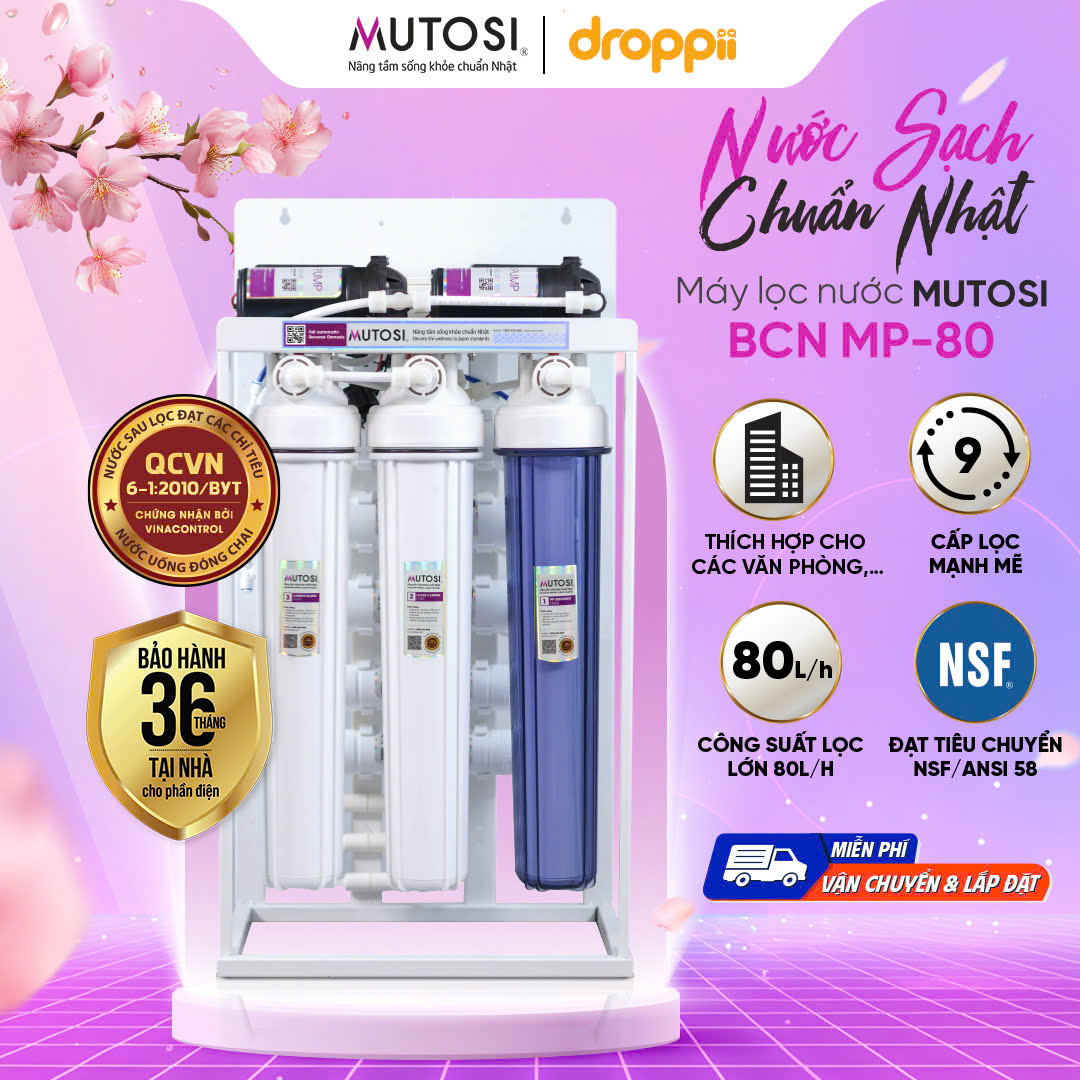 Máy lọc nước bán công nghiệp MUTOSI 80L/h MP-80