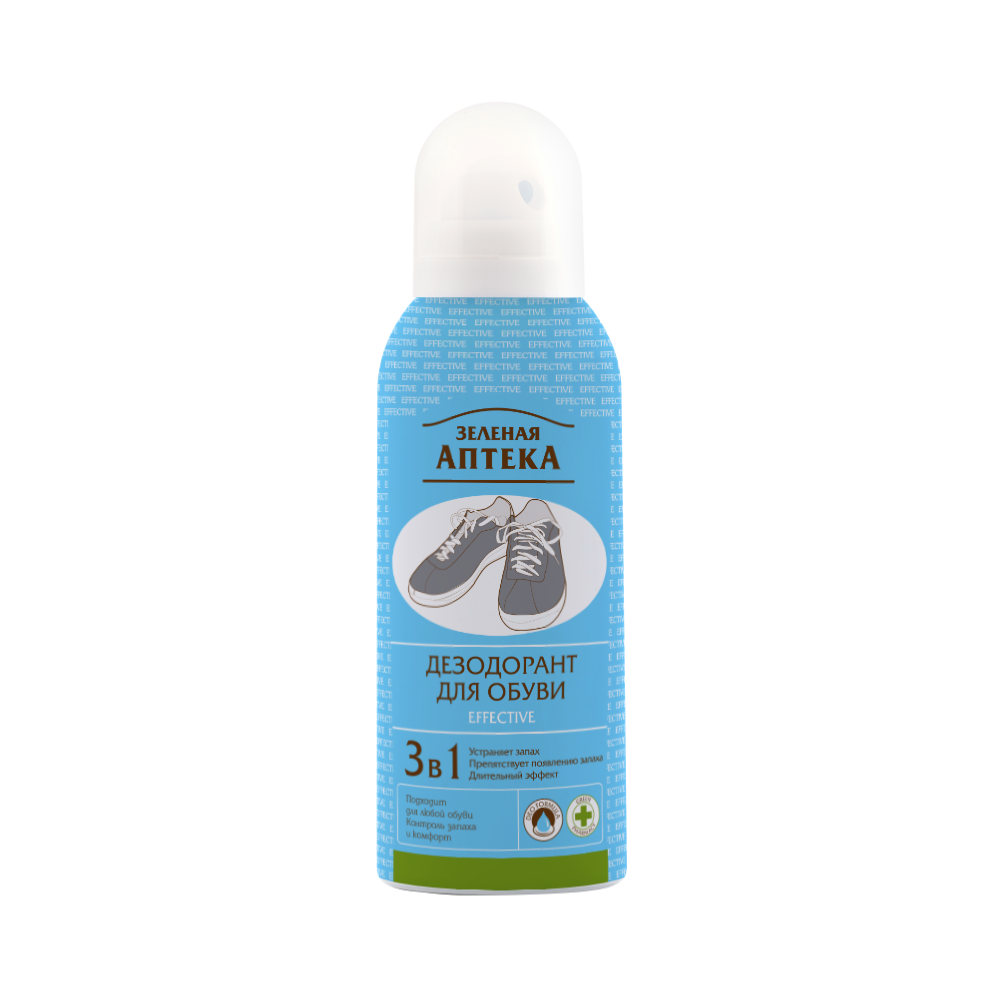 Xịt khử mùi giày Zelenaya Apteka - Effective 3in1 (150ml)