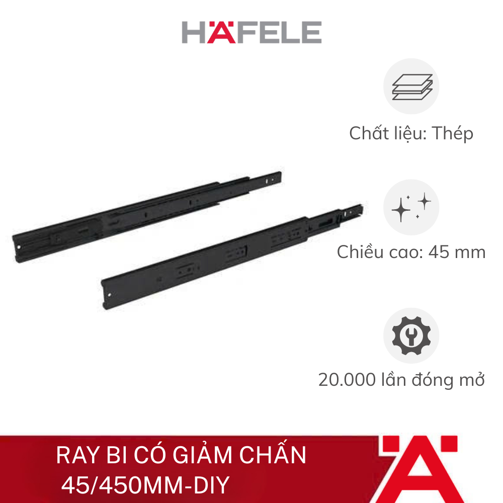 RAY BI CÓ GIẢM CHẤN 45/450MM-DIY 494.02.064