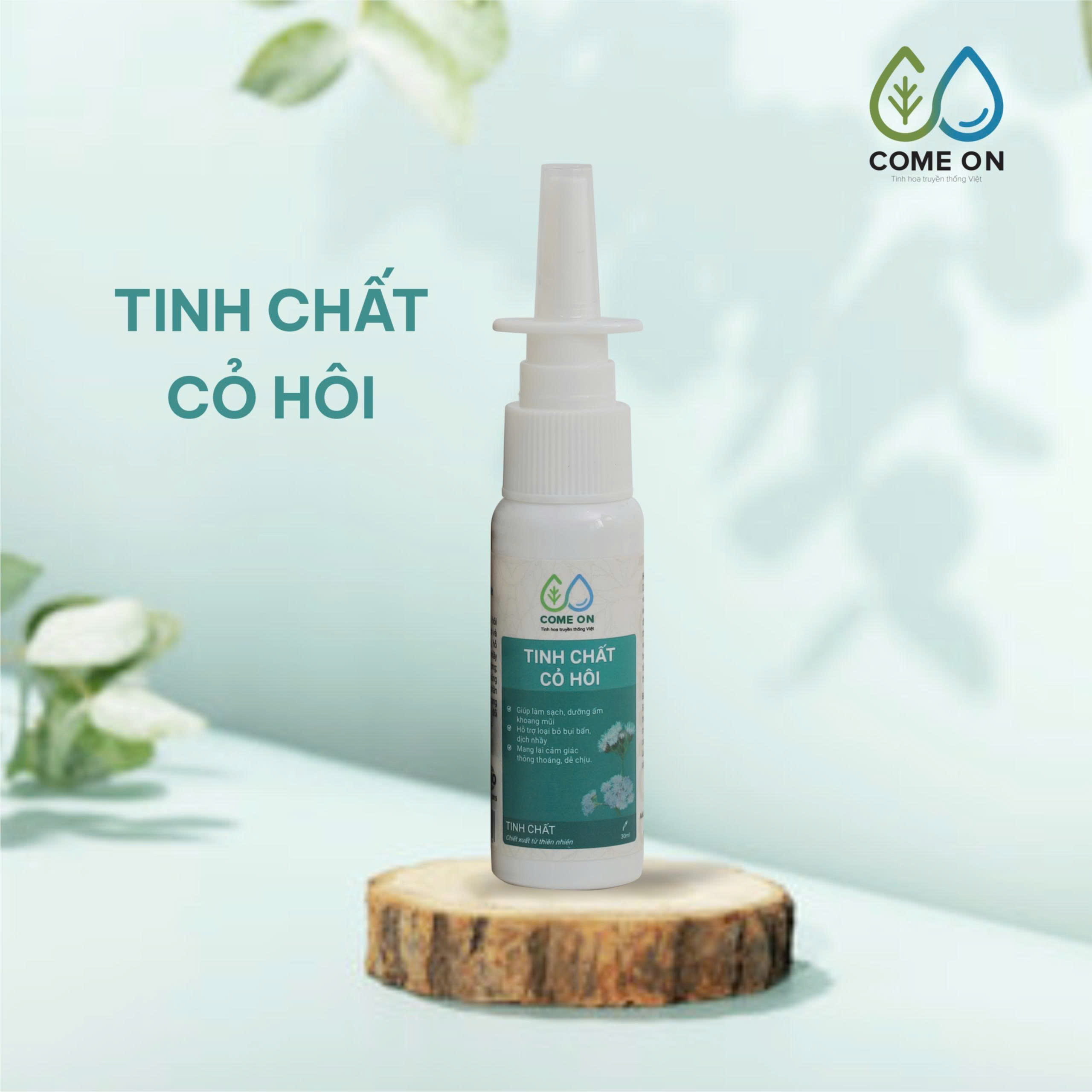 Tinh chất cỏ hôi COME ON làm sạch và dưỡng ẩm khoang mũi 30ml
