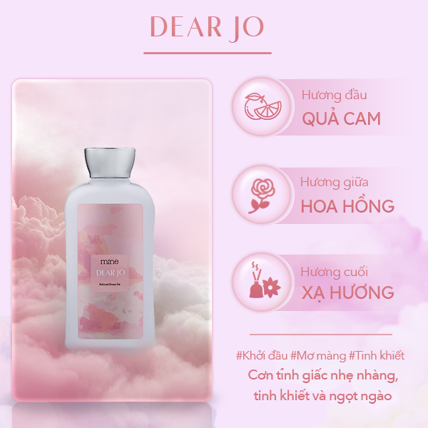 Sữa tắm dưỡng ẩm nước hoa Mine Dear Jo 750g