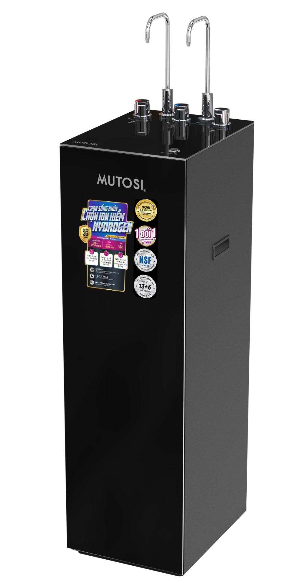 Máy lọc nước ion kiềm Hydrogen nóng lạnh nguội Mutosi MP-S128H