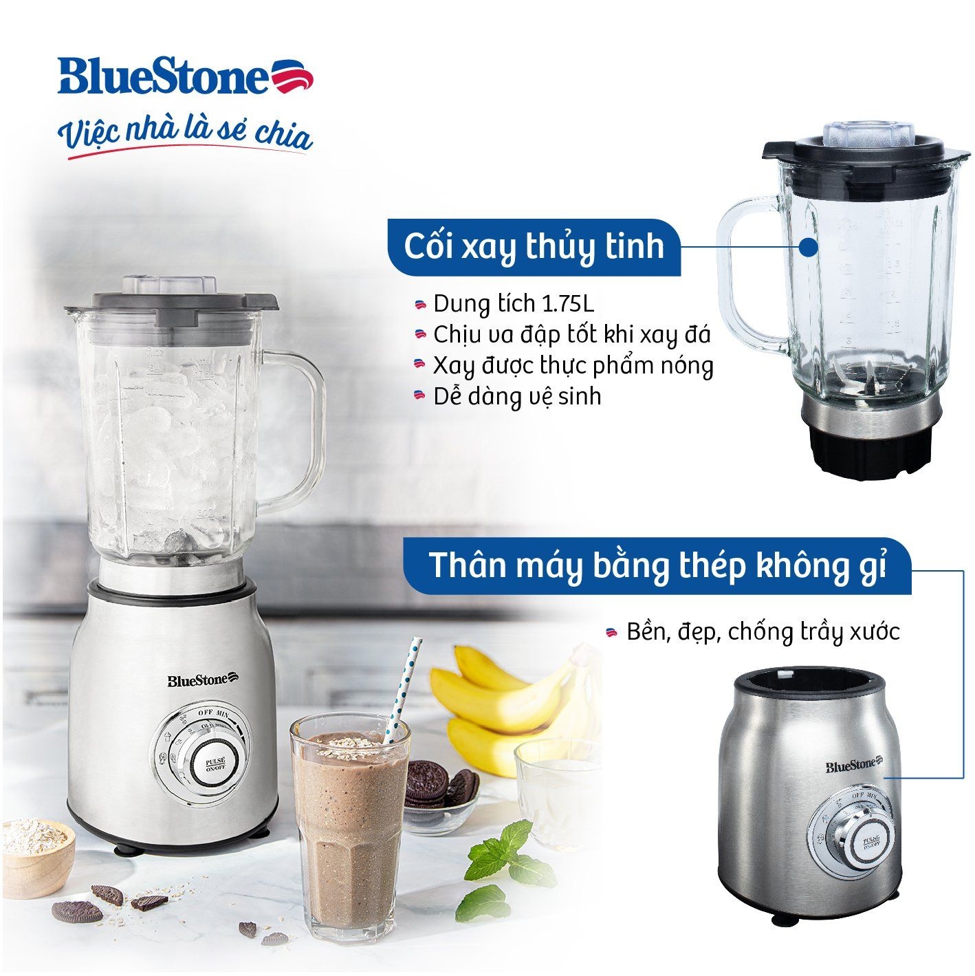 Máy Xay Sinh Tố BlueStone BLB-5377 1.75 Lít 1000W - 6