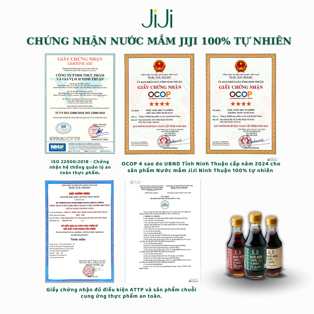 Nước mắm tự nhiên JI JI Siêu đặc biệt 50 đạm 200ml