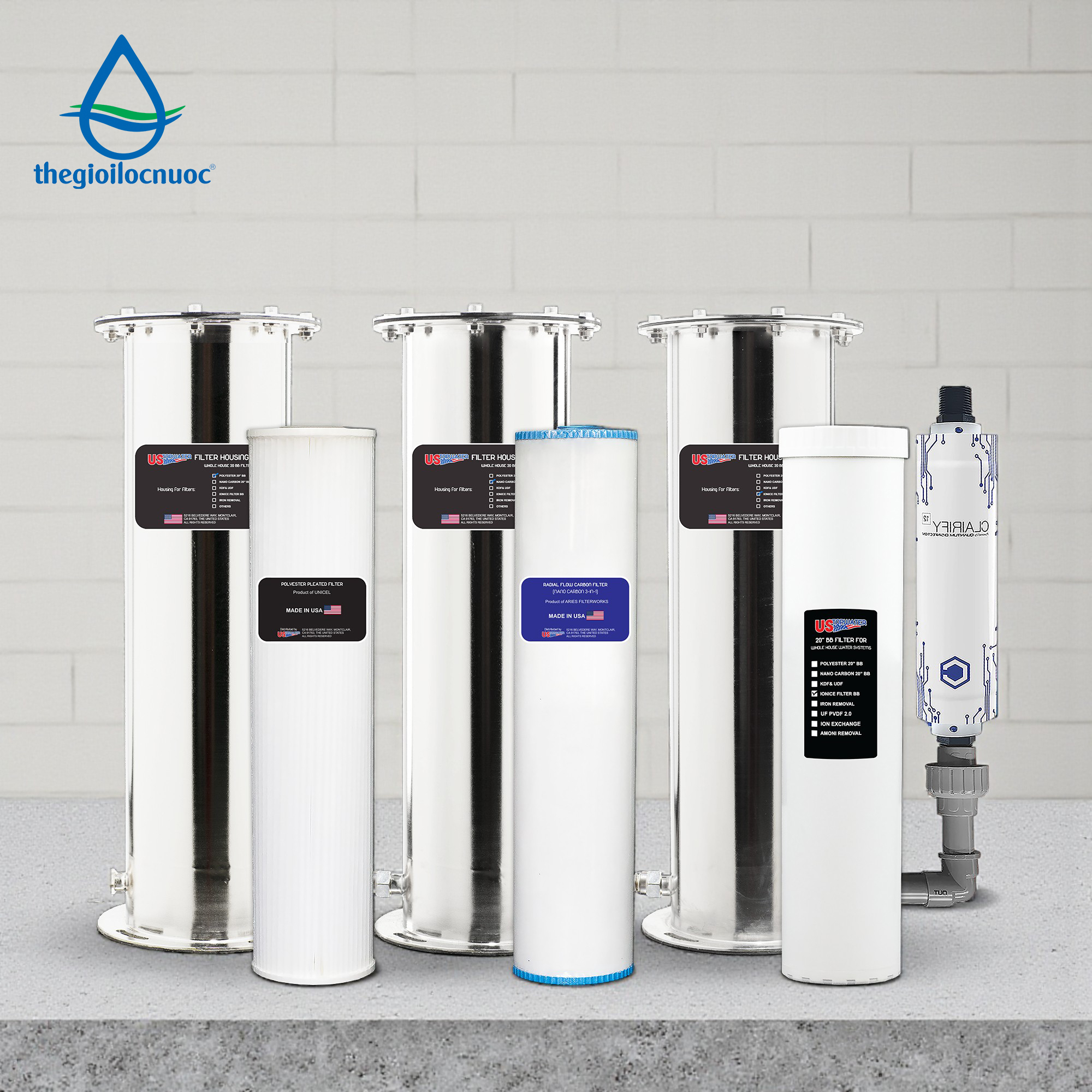 Bộ lọc tổng Mỹ USTOPWATER, model: Delux-1-US-QD