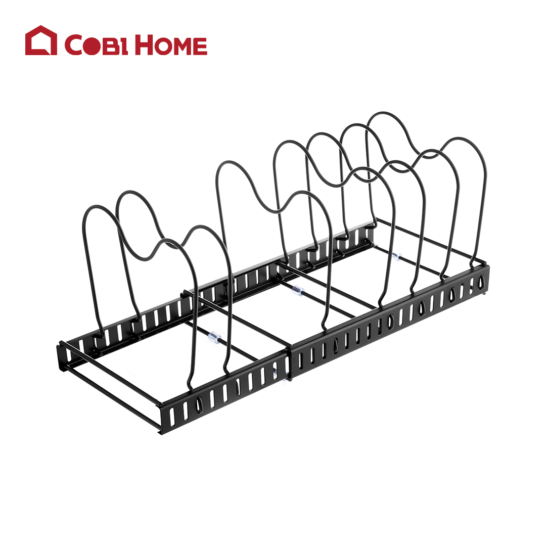 Kệ bếp inox đa năng điều chỉnh được độ dài - Đen_342302
