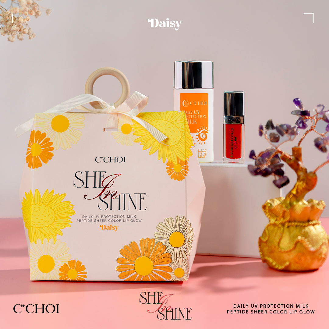 Bộ chống nắng và dưỡng môi C'Choi She in Shine – Daisy