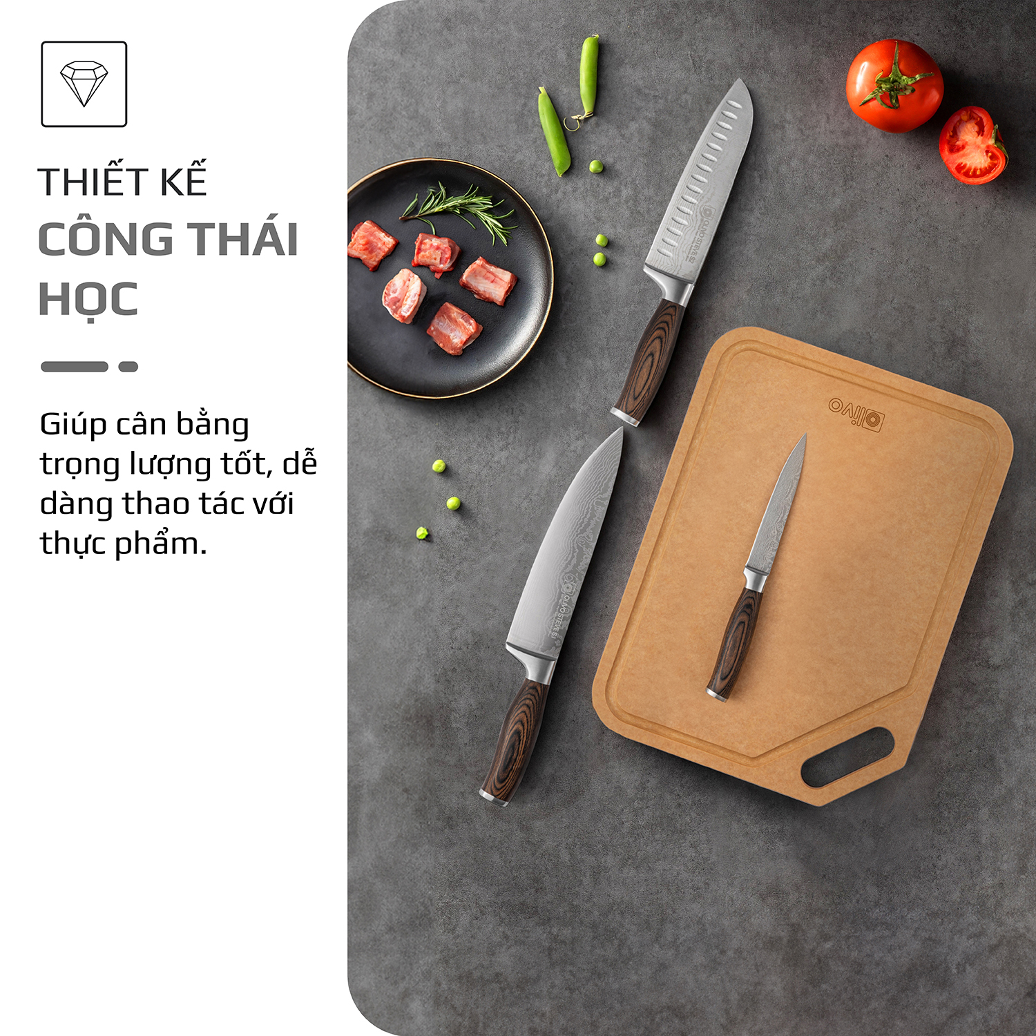 Dao thép carbon OLIVO Steve S3