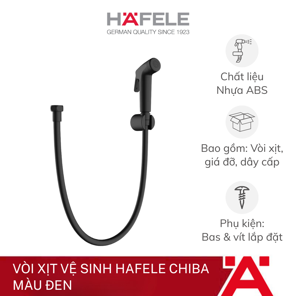 Vòi xịt vệ sinh Chiba Đen - Phân phối chính hãng