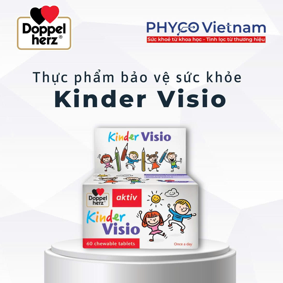 TPBVSK Kinder Visio hỗ trợ đôi mắt bé khỏe mạnh, thị lực tốt - Phân phối chính hãng