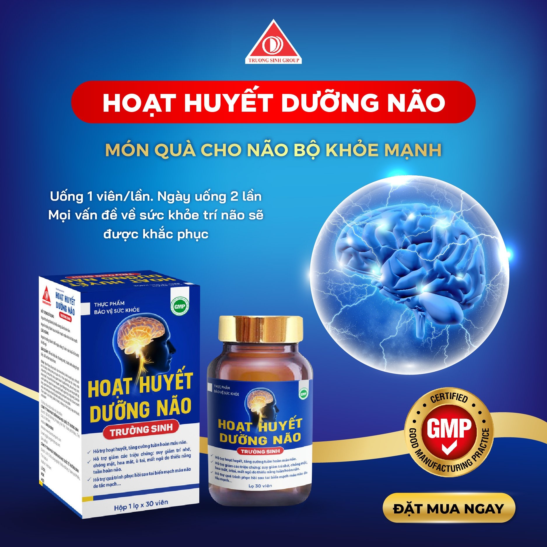 TPBVSK HOẠT HUYẾT DƯỠNG NÃO TRƯỜNG SINH HỘP 30V
