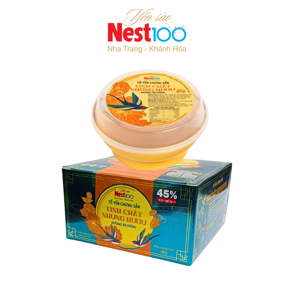 Tổ yến chưng sẵn tinh chất Nhung Hươu hộp 1 chén 140g