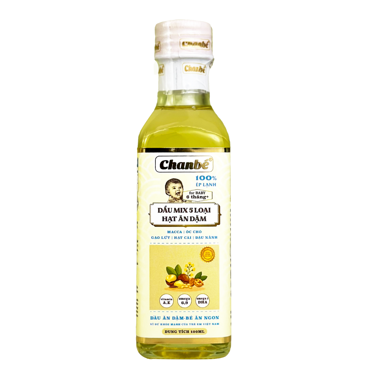 Dầu ăn dặm cho bé mix từ 5 loại hạt 100ml - Phân phối chính hãng