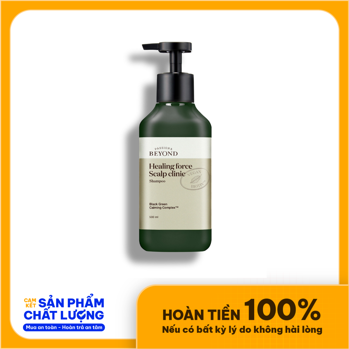 Dầu gội loại bỏ gàu làm sạch da đầu Thuần chay BEYOND HealForce Scalp Clinic Shampoo 500ml-duoc-ban-tai-PL Home & Health Store