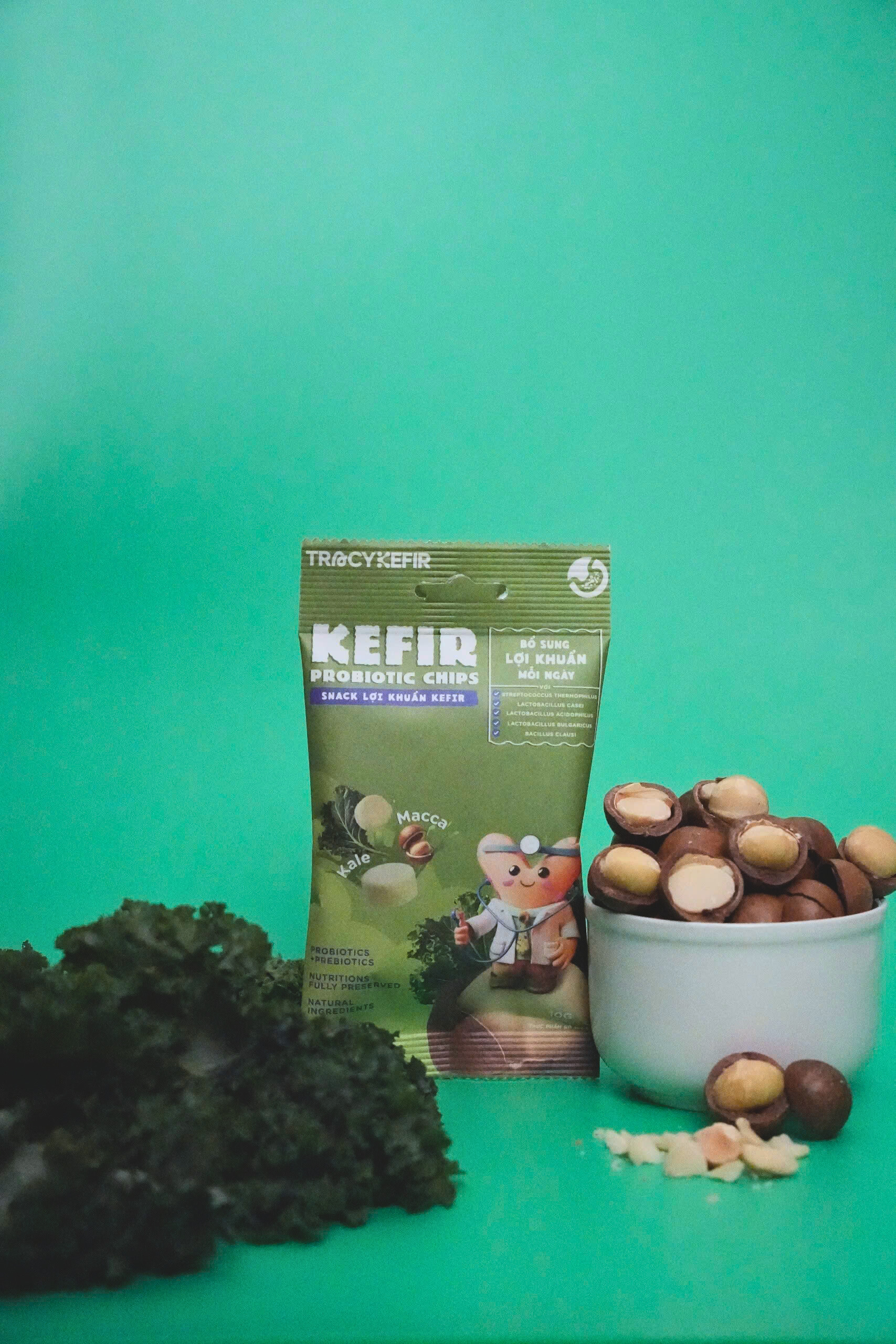 Hộp Snack Lợi Khuẩn Kefir Kale Và Macca (5 gói)