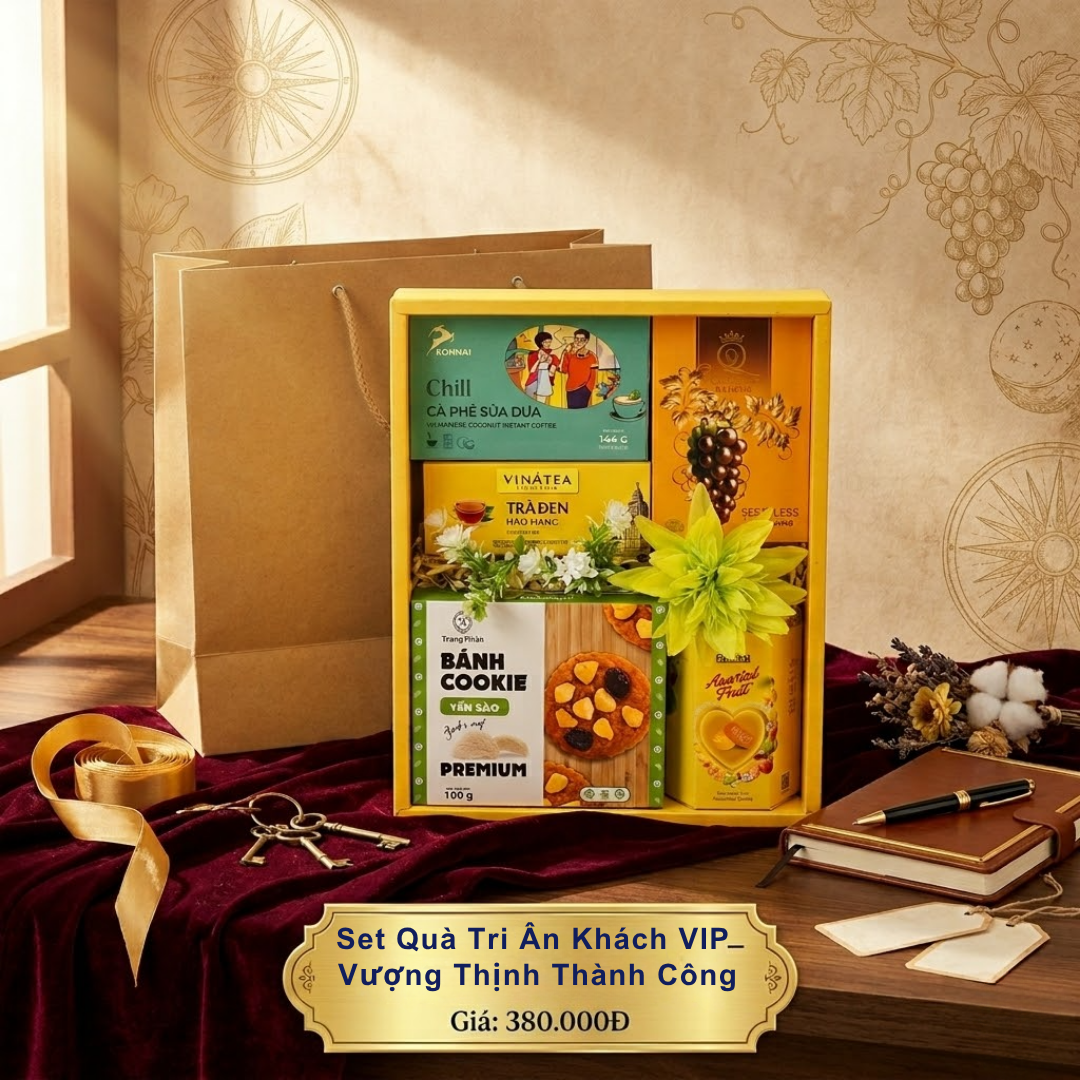 Quà Tặng Doanh Nghiệp Vượng Thịnh Thành Công – Quà Tặng Tri Ân Đối Tác, Nhân Sự, Quà Sự Kiện Sang Trọng (Kèm Túi Cao Cấp)