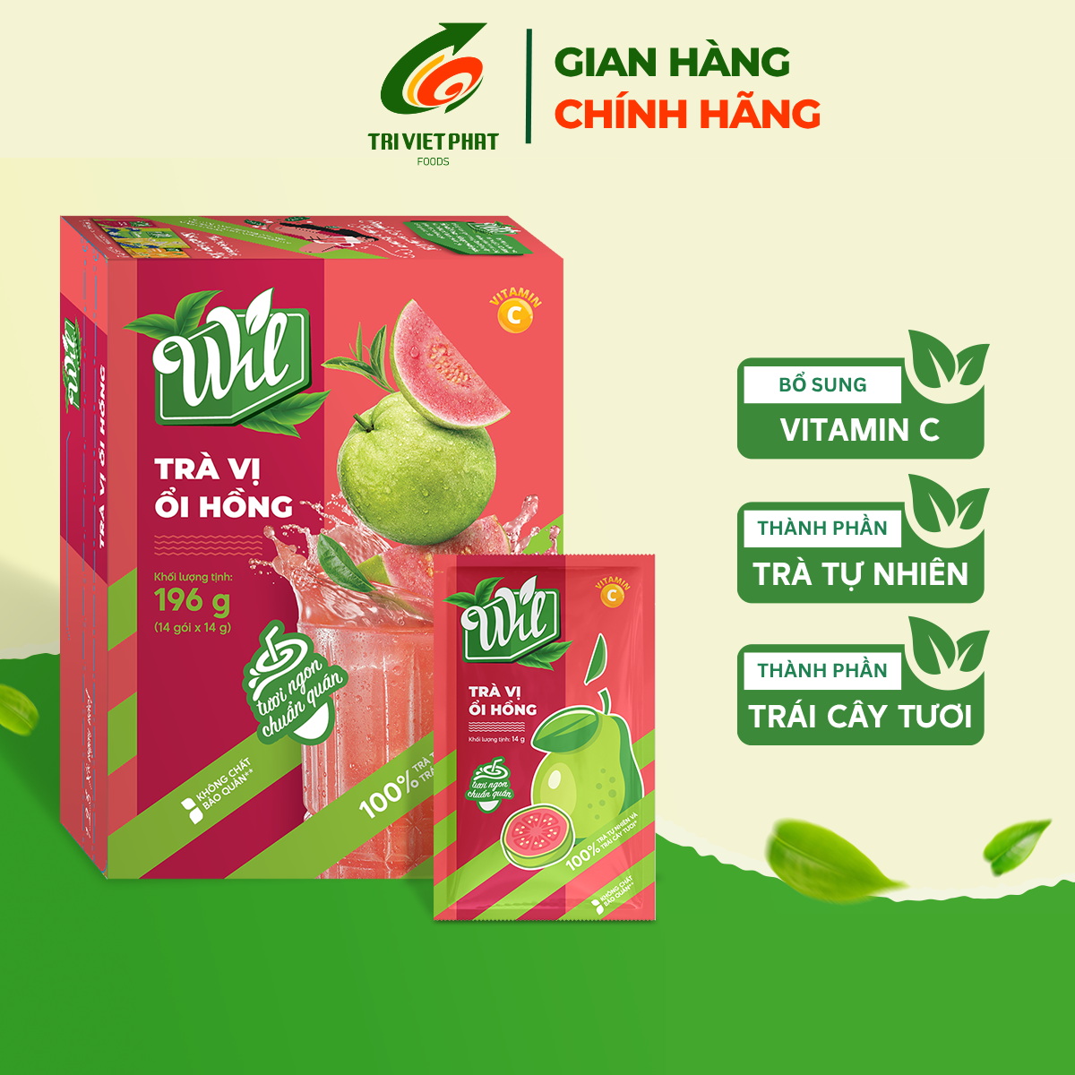 Trà vị ổi hồng 196g - Phân phối chính hãng