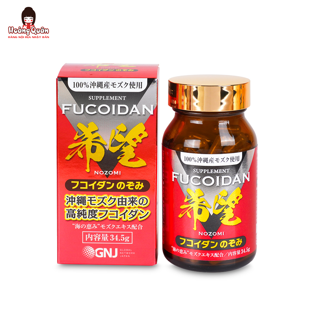 Viên nang tảo Mozuku Fucoidan Nozomi 150 viên - hỗ trợ tăng sức đề kháng