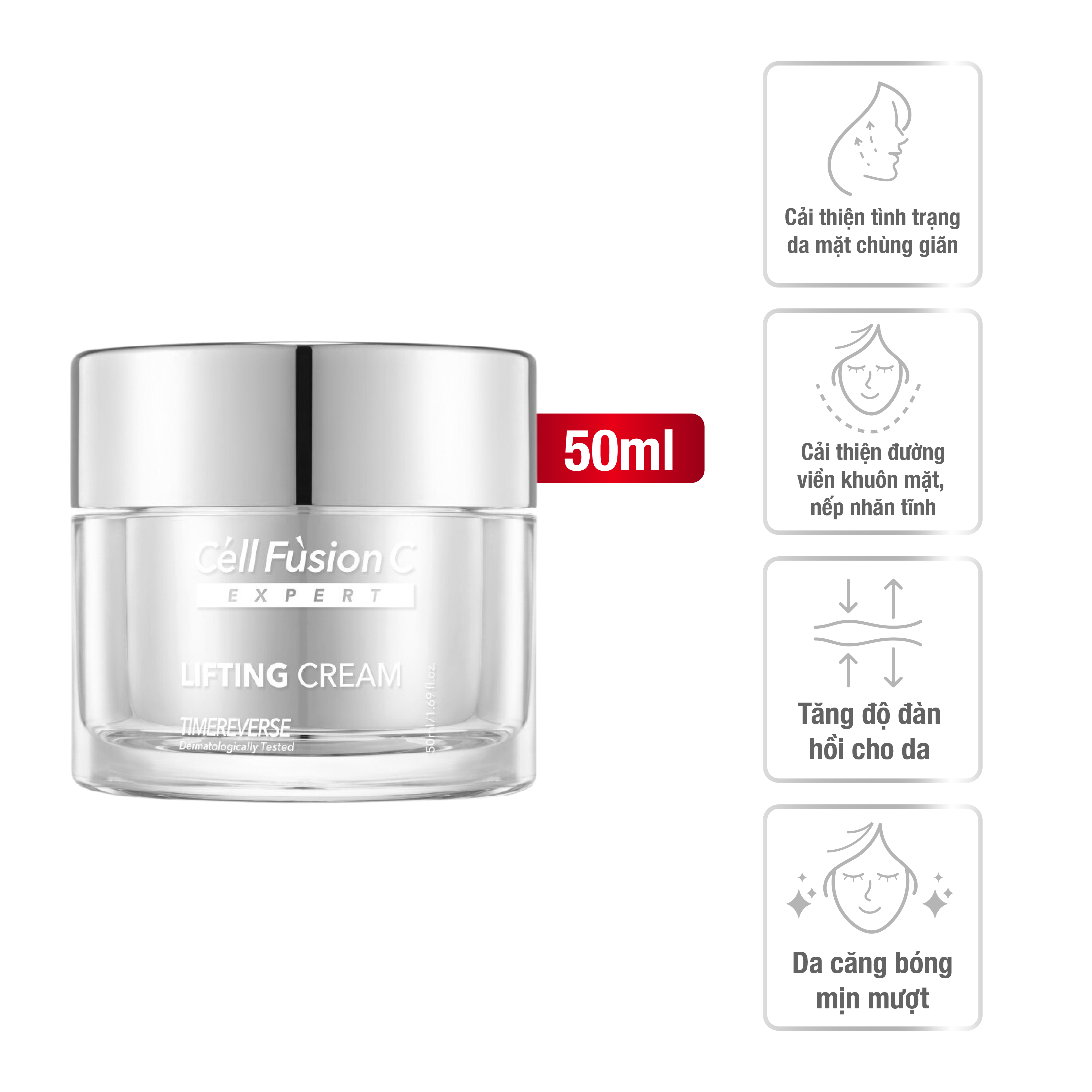 Kem dưỡng săn chắc da, ngăn ngừa lão hóa 50ml - Cell Fusion C Expert Time Reverse Lifting Cream