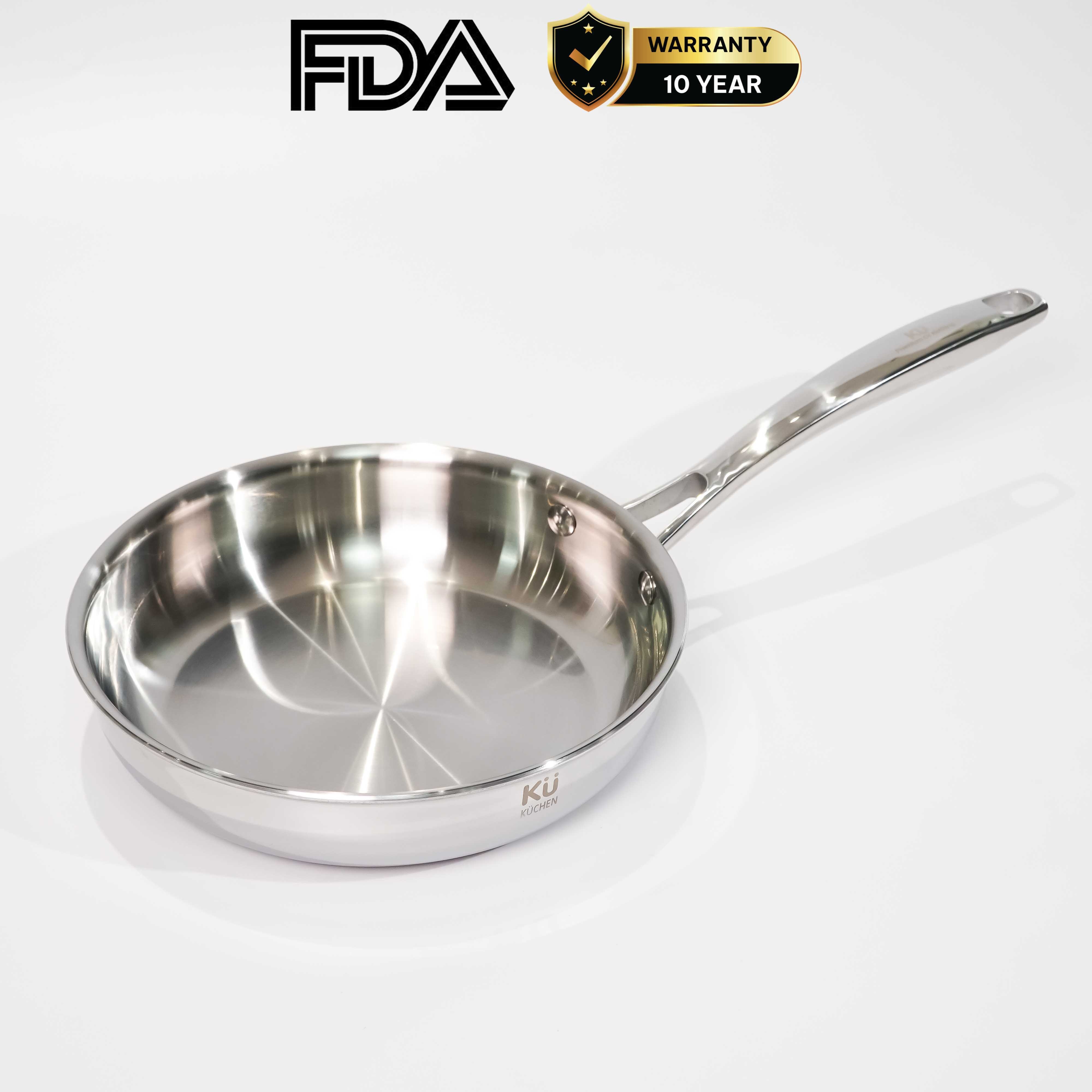 Chảo rán inox 316 22cm cao cấp KUCHEN KU FP221316
