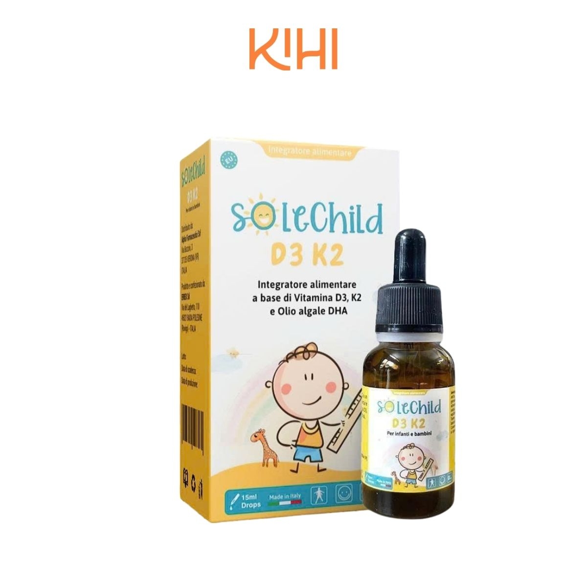 Thực phẩm bảo vệ sức khỏe Solechild D3K2 Plus DHA - Phân phối chính hãng