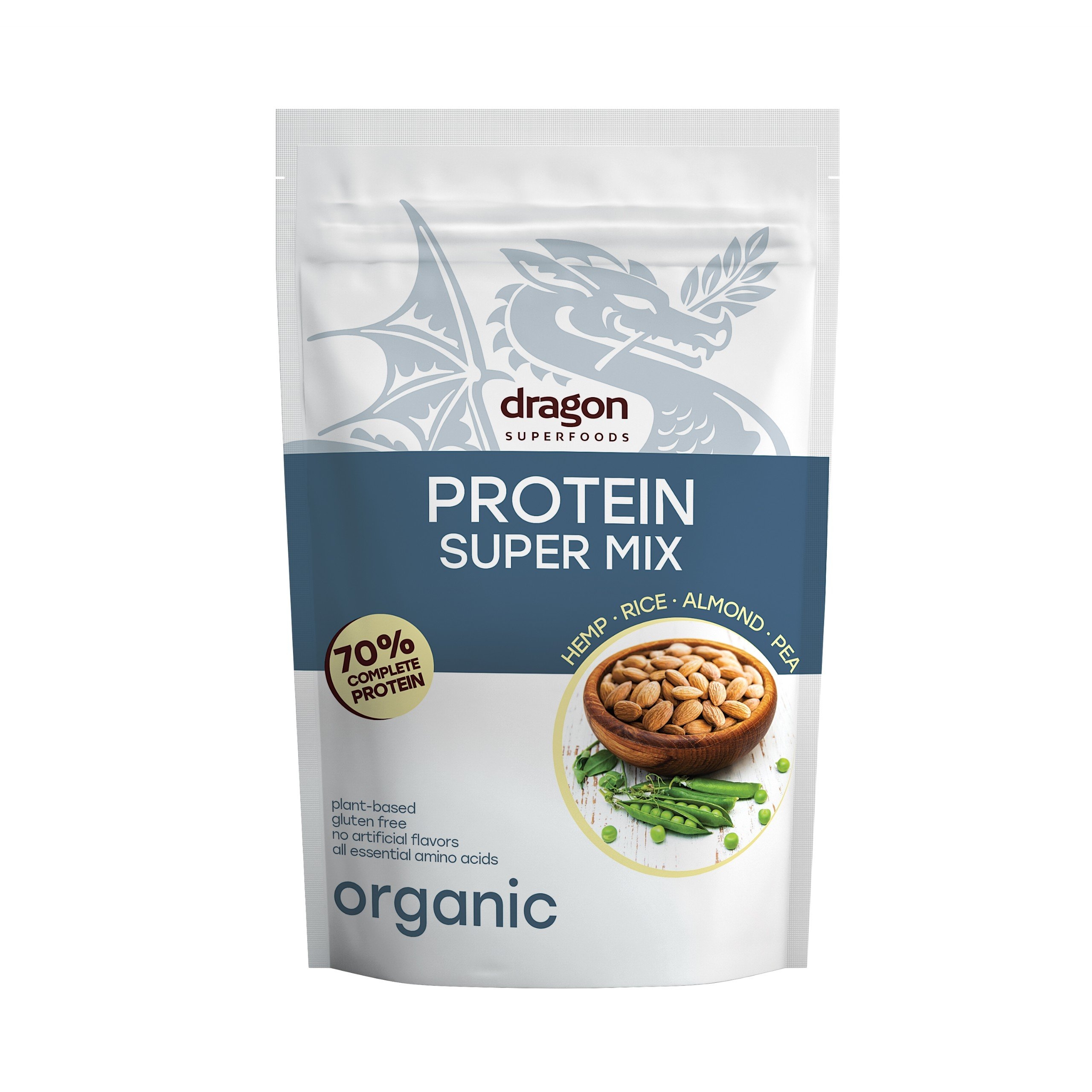 Bột protein hỗn hợp 4 hạt hữu cơ Dragon Superfoods 500g - Phân phối chính hãng