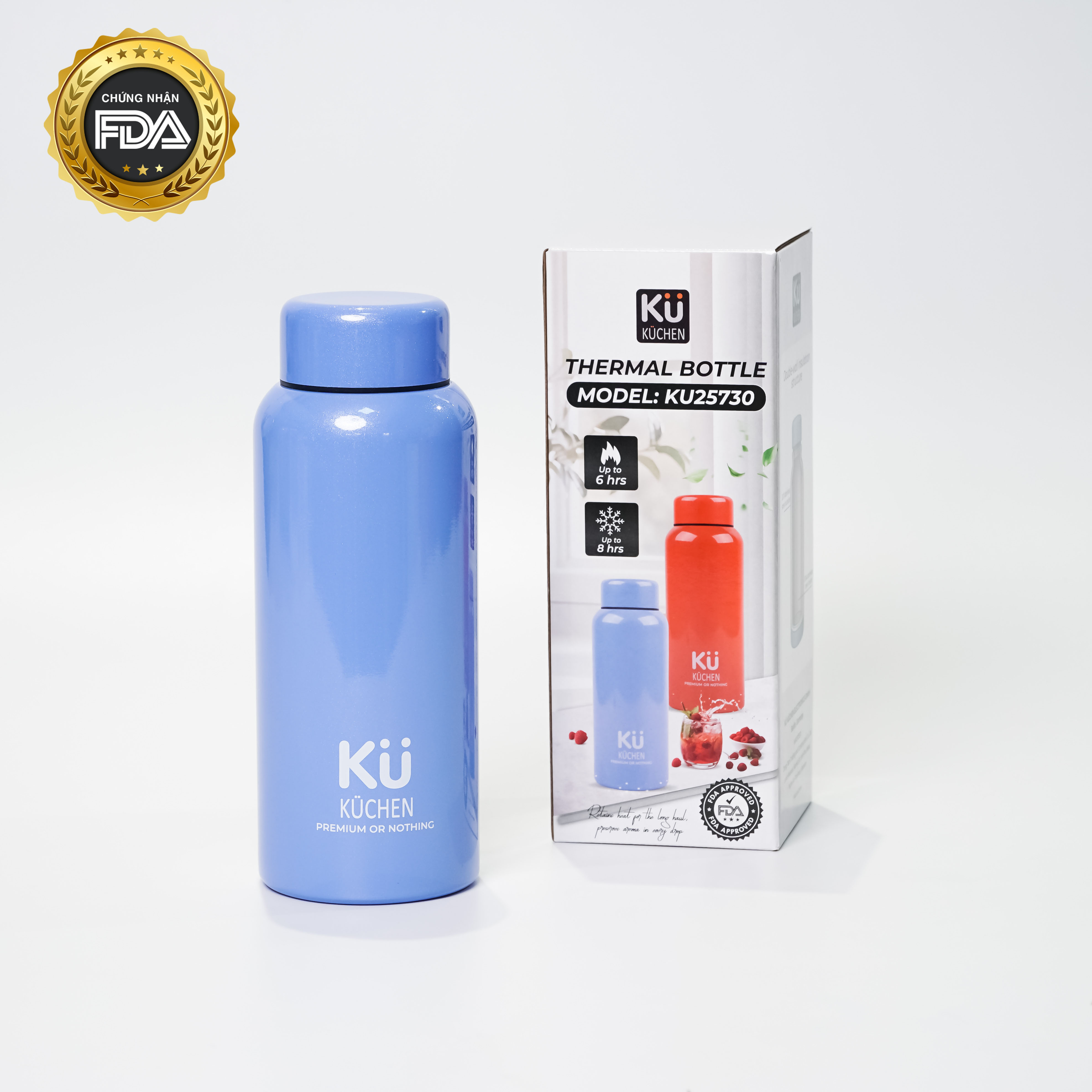Bình giữ nhiệt cao cấp KÜCHEN (FDA) KU25730 - Màu xanh