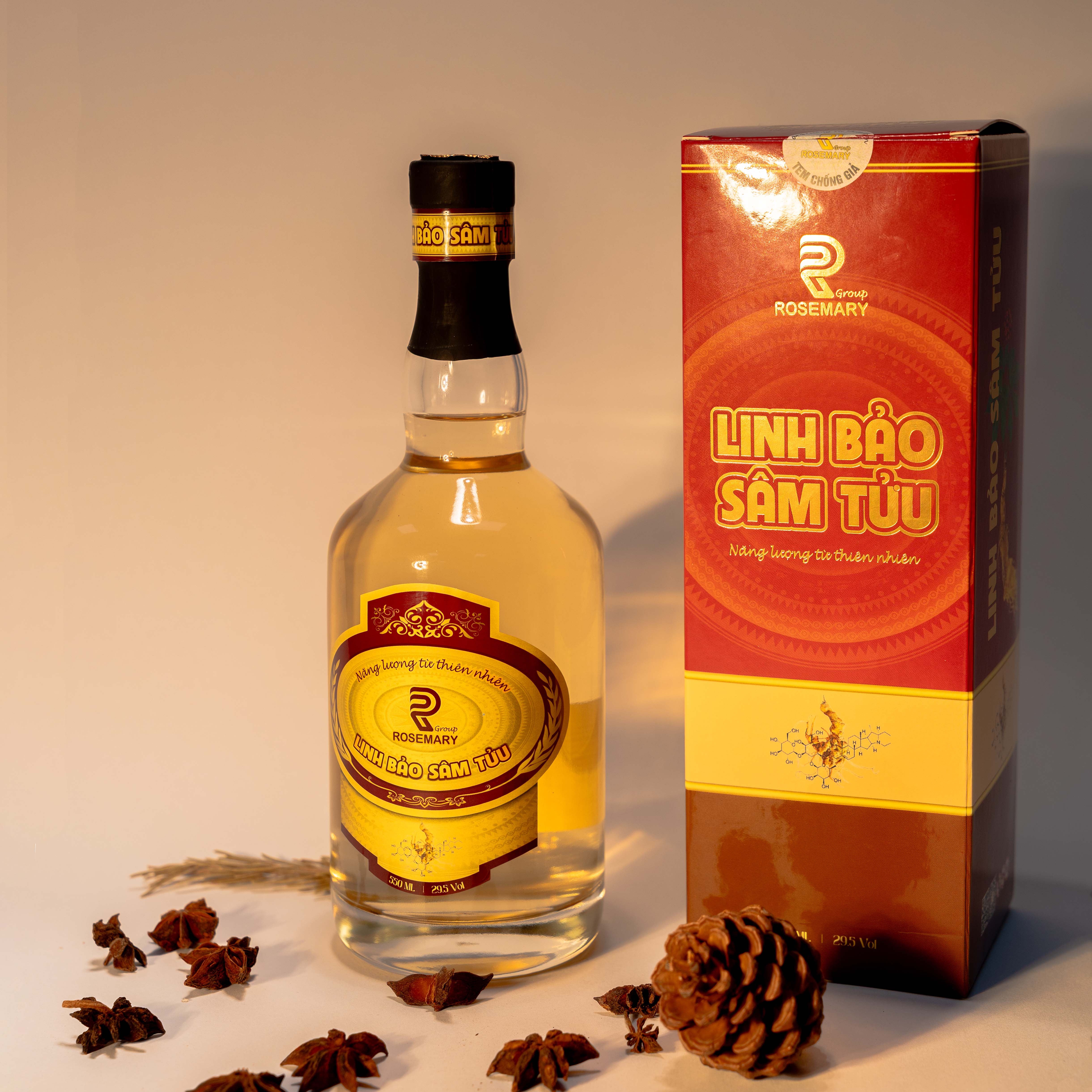 Rượu sâm LINH BẢO SÂM TỬU (chai 550ml) - 2