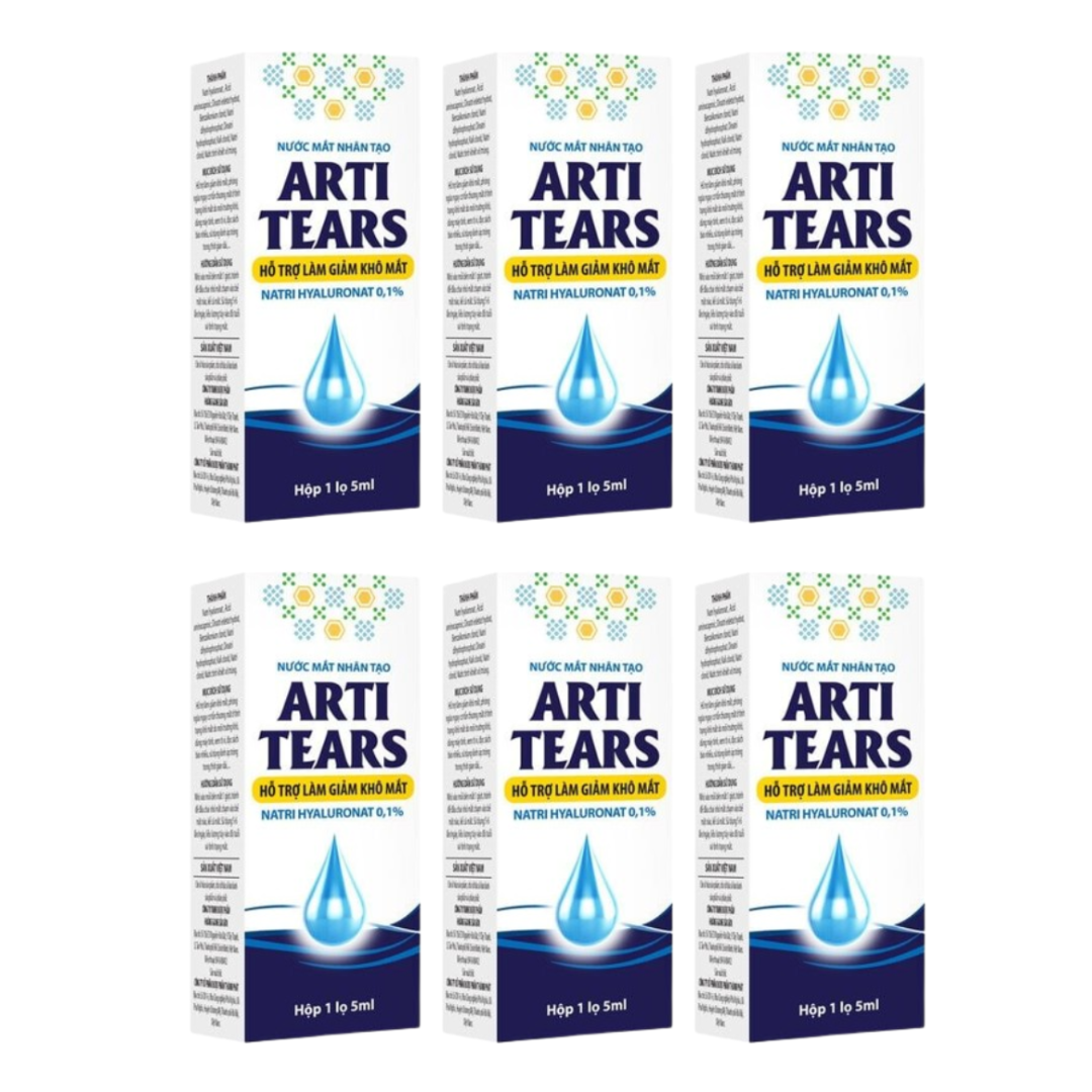 Combo 06 hộp Nước mắt nhân tạo Arti tears - Phân phối chính hãng