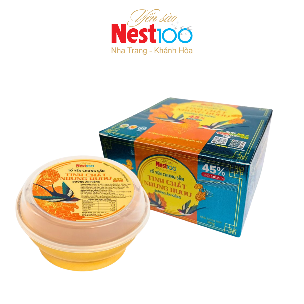 Tổ yến chưng sẵn tinh chất Nhung Hươu hộp 1 chén 140g